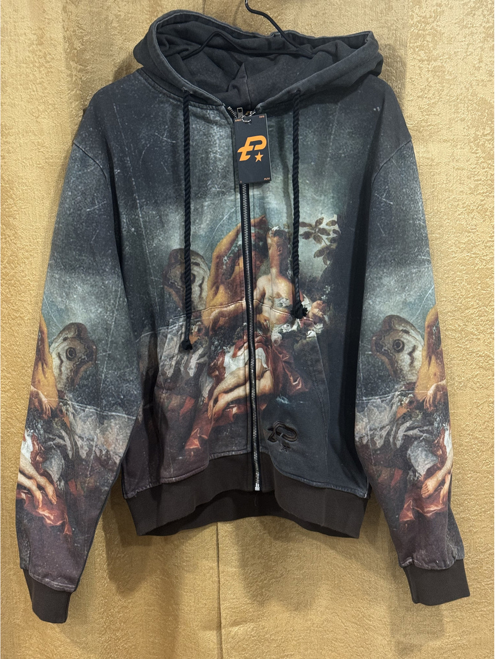 EPTM graphic zip hoodie beige mix 32